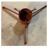 Artificial Christmas Tree Topper with Vintage Metal Tree Stand