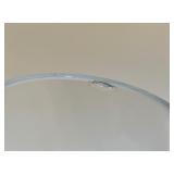 Pair of House Design Modern Art Glass Water Carafes with Amber Accents