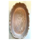 Vintage California Pottery Floral Serving Dish