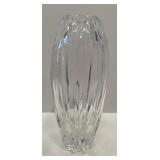 Set of 2 Cut Glass Vases with Intricate Designs including Tyrone