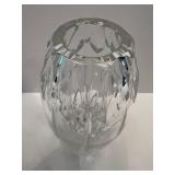 Set of 2 Cut Glass Vases with Intricate Designs including Tyrone