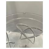 Set of 2 Cut Glass Vases with Intricate Designs including Tyrone