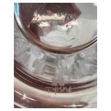 Set of 2 Cut Glass Vases with Intricate Designs including Tyrone