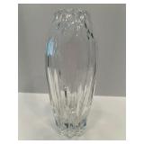 Set of 2 Cut Glass Vases with Intricate Designs including Tyrone
