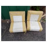 Pair of Boat Seats with Clamp on Brackets