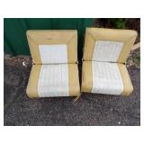 Pair of Boat Seats with Clamp on Brackets