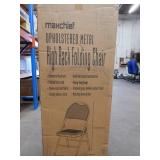 MaxChief Upholstered Metal High Back Folding Chair 4-Pack