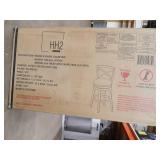 HH2 Home Wood X Back Counter Height Swivel Stool