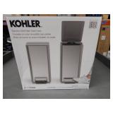 Kohler Set of 2 Stainless Steel Trash Cans