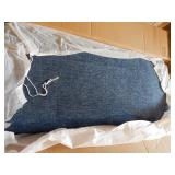 Navy Blue Hinge Top Ottoman