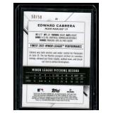 Edward Cabrera RC 50/50  2022 Finest Gold Refractor #21 Miami Marlins Baseball Card