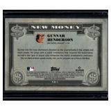 Gunnar Henderson RC   2023 Bowman Platinum New Money #NM-1 Baltimore Orioles Baseball Card