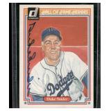 Duke Snider On Card Auto    1983 Donruss Hall of Fame Heroes #14 Brooklyn Dodgers Baseball Card