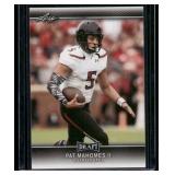Pat Mahomes II RC   2017 Leaf Draft #56 Texas Tech Red Raiders Football Card