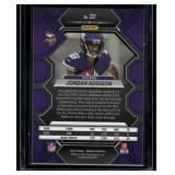 Jordan Addison RC   2023 Panini Mosaic Blue Prizm #337 Minnesota Vikings Football Card