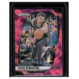 Victor Wembanyama    2024 Prizm Pink Cracked Ice #172 San Antonio Spurs Basketball Card