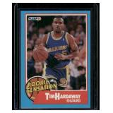 Tim Hardaway RC   1990 Fleer Rookie Sensation #8 Golden State Warriors Basketball Card