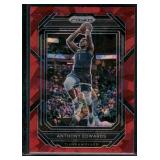 Anthony Edwards    2022 Panini Prizm Red Cracked Ice #56 Minnesota Timberwolves Basketball Card