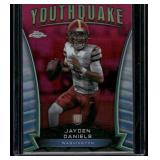 Jayden Daniels RC   2024 Topps Chrome Youthquake Pink Refractor #Y-3 Washington Commanders Football Card