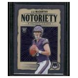J.J. McCarthy RC   2024 Panini Mosaic Notoriety #21 Minnesota Vikings Football Card