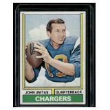 John Unitas    1974 Topps #150 San Diego Chargers Football Card
