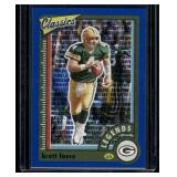 Brett Favre  078/125  2022 Panini Classics Timeless Tributes Blue #104 Green Bay Packers Football Card