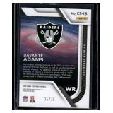 Davante Adams  35/75  2022 Panini Certified Stars Mirror Blue #CS-18 Las Vegas Raiders Football Card