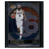 LeBron James    2022 Select Numbers #6 Los Angeles Lakers Basketball Card