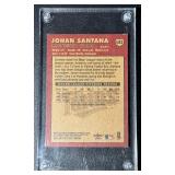 Johan Santana On-Card Auto 200 Fleer Tradition #U43 Minnesota Twins Baseball Card