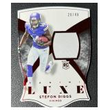 Stefon Diggs RC Relic Die Cut /49 2015 Luxe #95 Rookie Football Card