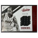 Chris Bosh Game Worn Relic /149 2017 Absolute Heroes #38, Numbered 029/149, Basketball Card
