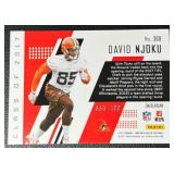 David Njoku RC /499 2017 Unparalleled Lime Green #300 Rookie Football Card