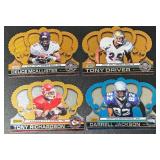 4 Crown Royale Numbered Football Card Lot