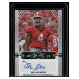 Nolan Smith Auto RC 2022 Leaf Bowman Draft Picks #BA-NS1 Georgia Bulldogs Football Card