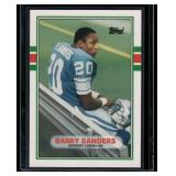 Barry Sanders RC 1989 Topps Traded #83T Detroit Arkansas-Pine Bluff Golden Lions Football Card