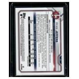 Ryan Jeffers /50 RC 2021 Bowman Chrome Yellow Cracked Ice #56 Minnesota Twins Baseball Card