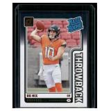 Bo Nix RC 2024 Donruss Rated Rookie Throwback #46 Denver Broncos Football Card