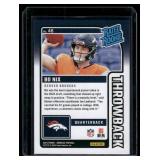 Bo Nix RC 2024 Donruss Rated Rookie Throwback #46 Denver Broncos Football Card