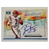 Boomer Esiason Auto /75 2023 Impeccable Illustrious Ink #4, numbered 10/75, Football Card