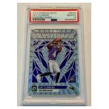 Zay Flowers PSA 1 Gem Mint RC 2023 Donruss Optic Diamond Hands #DHZF Rookie Football Card