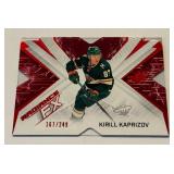 Kirill Kaprizov /249 Die Cut 2023 Upper Deck SPx Radiance FX #RFX-40, numbered 167/249, Minnesota Wild Hockey Card