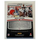 Nick Chubb / 25 Relic 2024 Certifies Pieces of the Game #POG-NC, numbered 05/25, Football Card