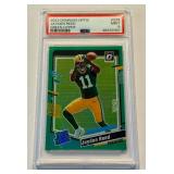 Jayden Reed PSA 9 Mint 2023 Donruss Optic Green Hyper Green Bay Packers Football Card