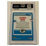Jayden Reed PSA 9 Mint 2023 Donruss Optic Green Hyper Green Bay Packers Football Card