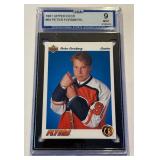 Peter Forsberg RC Graded 9 Mint 1991 Upper Deck #64 Rookie Hockey Card
