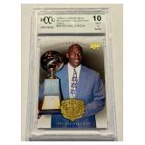 Michael Jordan BCCG Graded 10 Gem Mint 2009-10 Upper Deck MJ Legacy Collection Gold #68 Basketball Card