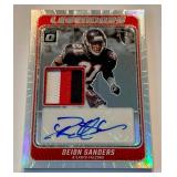 Deion Sanders Auto Tri-Color Patch /25  2023 Donruss Optic Legendary Prizm #LP-DS, Numbered 12/25, Football Card