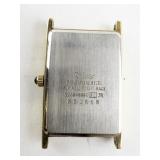 unisex Pulsar Tank Style Case Gold Tone base metal Quartz Analog watch. New Battery Installed!