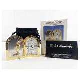 unisex Hummel Solid brass goose girl Brass Quartz Clock. New battery