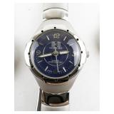 Group of 3  Calvin Hill stainless steel and base metal Quartz Analog watches. New Batteries Installed!